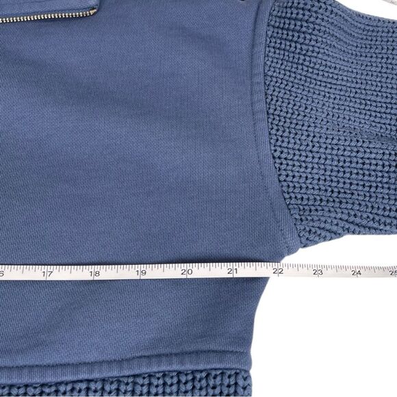 Women's Blue Half-Zip Sweater (M/L) - Picture 6 of 7